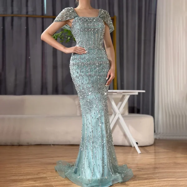 فساتين سهرة طويلة بحورية البحر باللون الأبيض العربي من Serene Hill 2025 مناسبة LA72714 مخصصة - Image 4